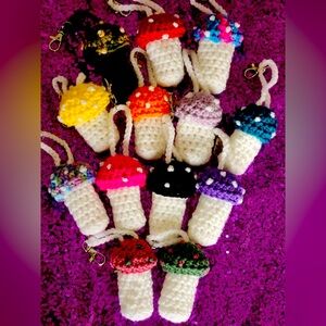 🍄 Mushroom Chapstick/Goodie Keychain Holder